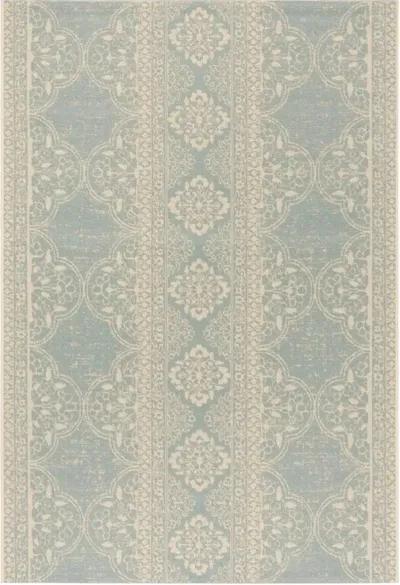 BEACH HOUSE Collection BHS174L-9 Cream / Aqua 9' X 12'