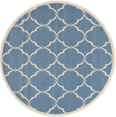 LINDEN 125 Collection LND125M-6R Blue / Creme 6'-7" X 6'-7" Round