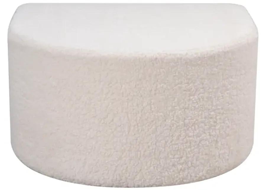 Keeler Pouf - White