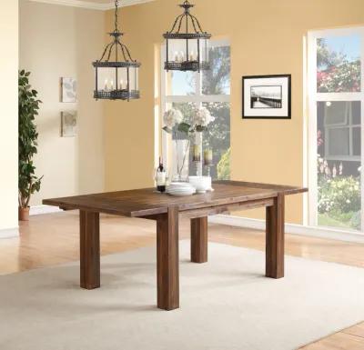 Meadow Solid Wood Extending Dining Table in Brick Brown