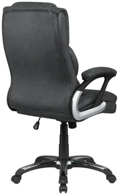 Nerris Adjustable Height Office Chair with Padded Arm Grey and Black