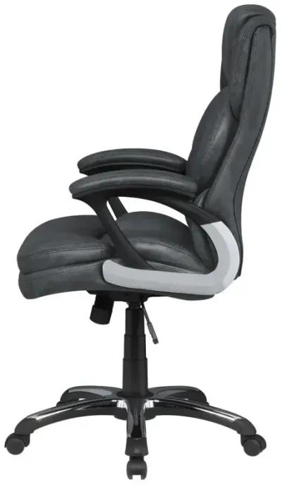 Nerris Adjustable Height Office Chair with Padded Arm Grey and Black