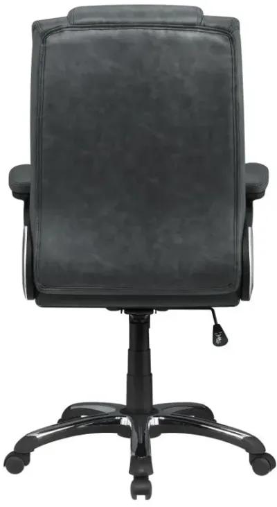 Nerris Adjustable Height Office Chair with Padded Arm Grey and Black