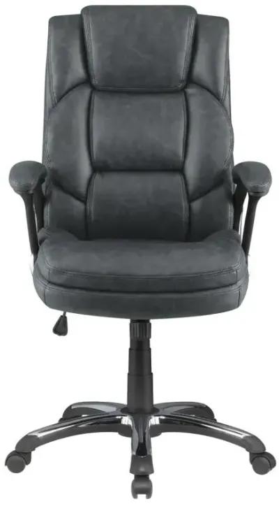 Nerris Adjustable Height Office Chair with Padded Arm Grey and Black