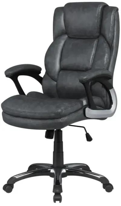 Nerris Adjustable Height Office Chair with Padded Arm Grey and Black