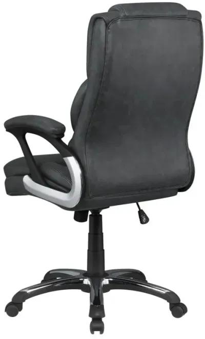 Nerris Adjustable Height Office Chair with Padded Arm Grey and Black