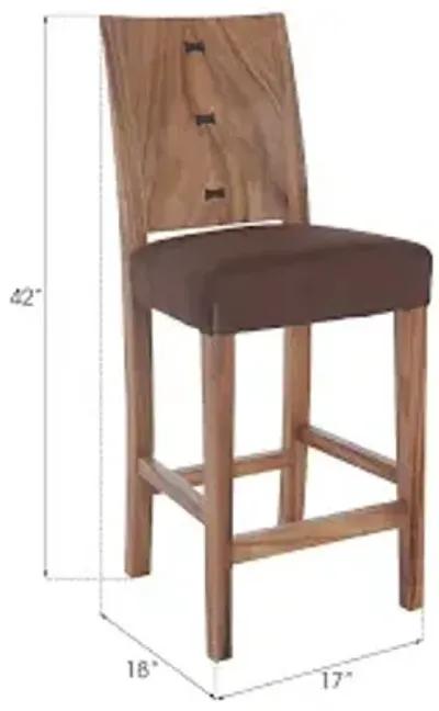 ophelia counter stool, chamcha wood, natural