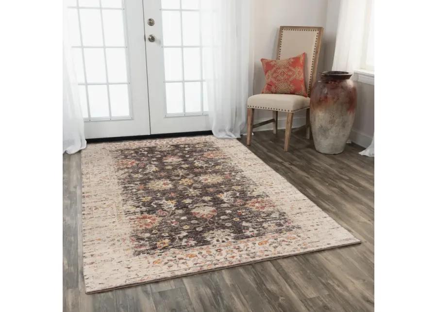 Ovation Brown/Beige distressed/classical N Z wool 10' x 13' Rectangle Rug