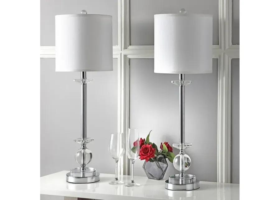 Marla 31-Inch H Crystal Candlestick Lamp - Set of 2