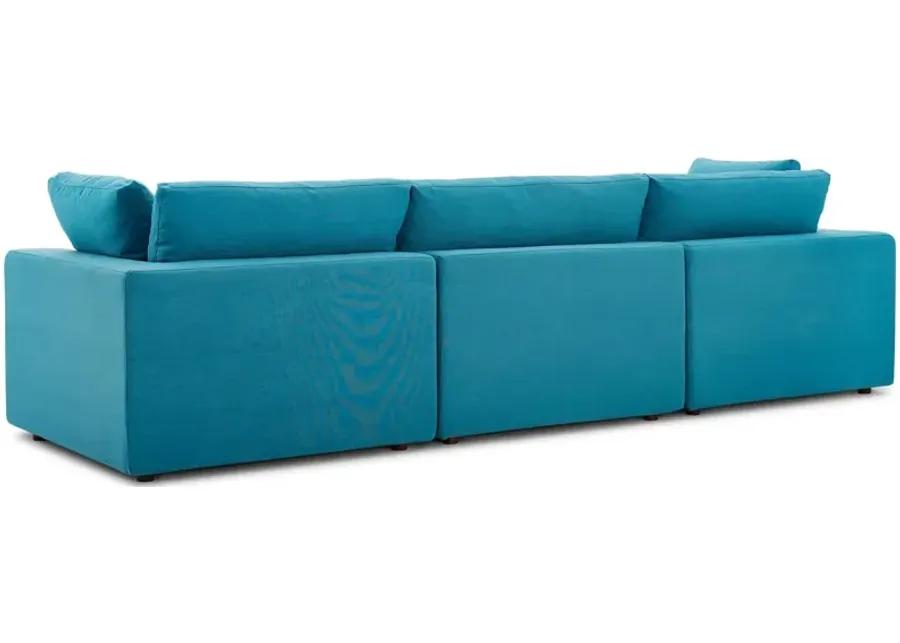 Commix Down Filled Overstuffed 3-Piece Sofa