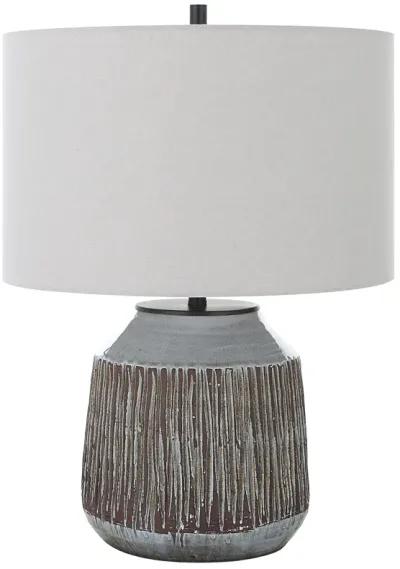 Uttermost Neolithic Blue-Gray Table Lamp