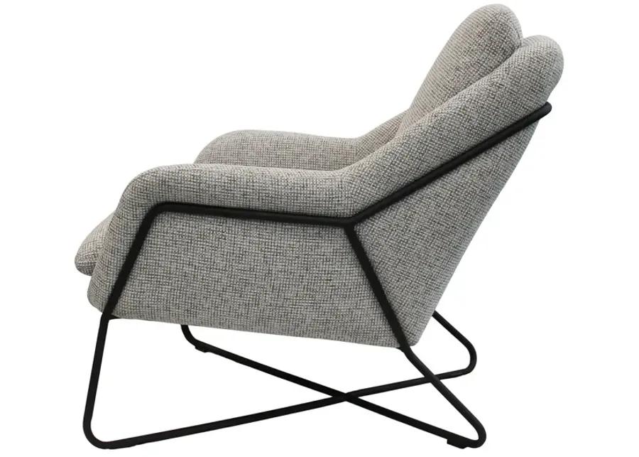 Romeo Lounge Chair - Light Grey Tweed