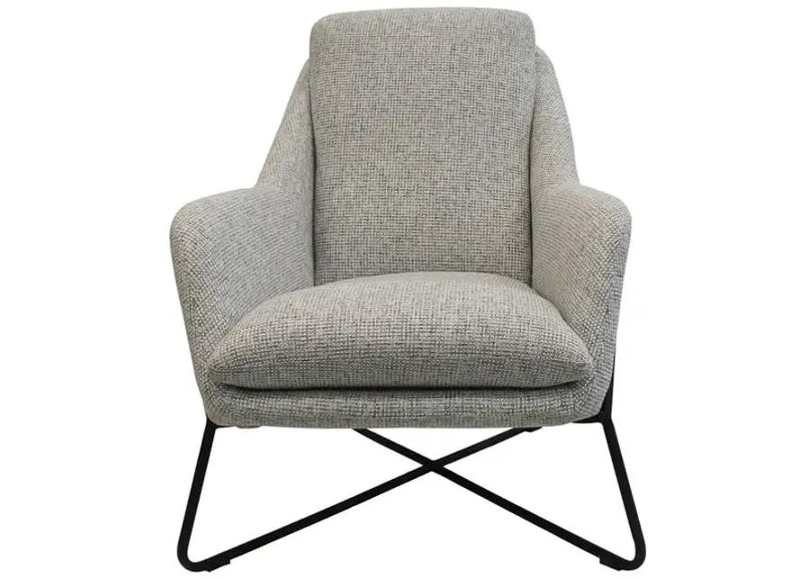 Romeo Lounge Chair - Light Grey Tweed