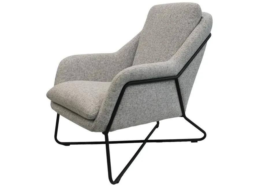 Romeo Lounge Chair - Light Grey Tweed