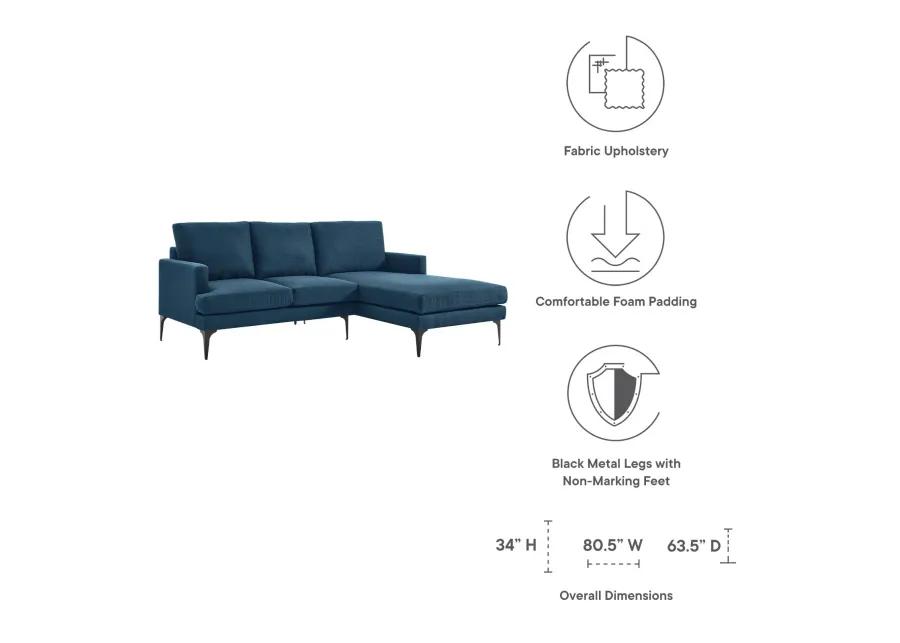 Evermore Right-Facing Upholstered Fabric Sectional