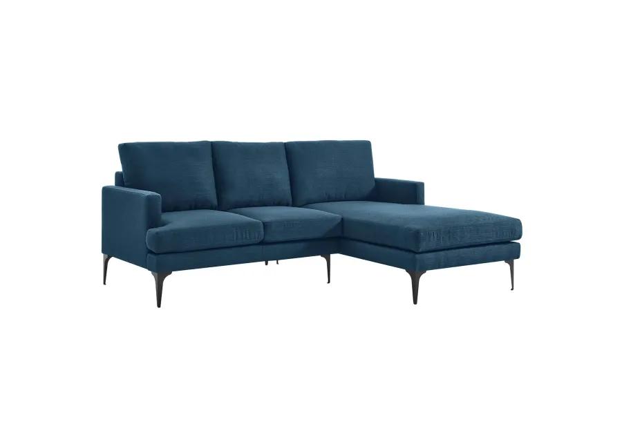 Evermore Right-Facing Upholstered Fabric Sectional