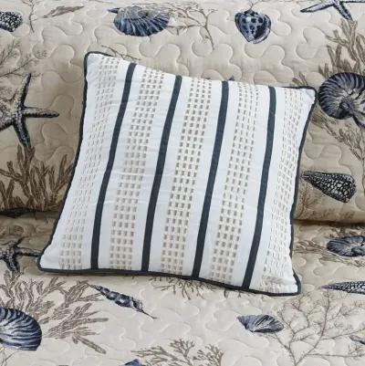 Madison Park Bayside Blue Quilt Set with Throw Pillows