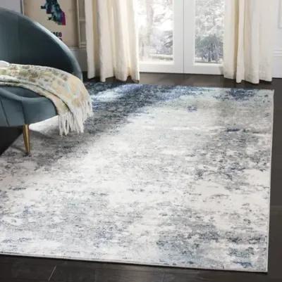 Brentwood 822 Light Grey / Blue 6'-7" X 6'-7" Square Square Powerloomed Rug