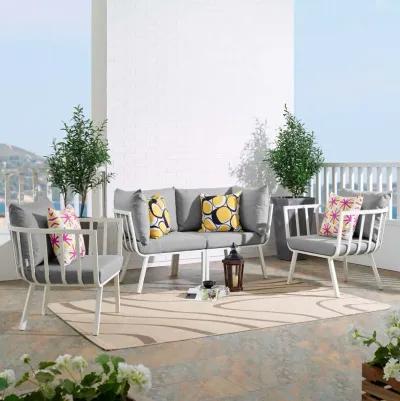 Riverside 4 Piece Outdoor Patio Aluminum Set