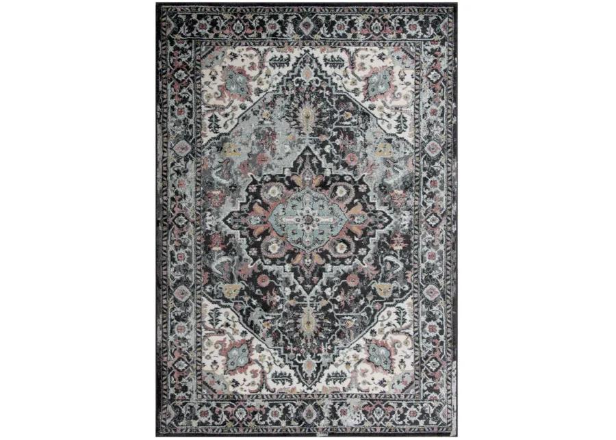 Odyssey Charcoal  Polypropylene 5'2"x7'6" Rectangle Rug