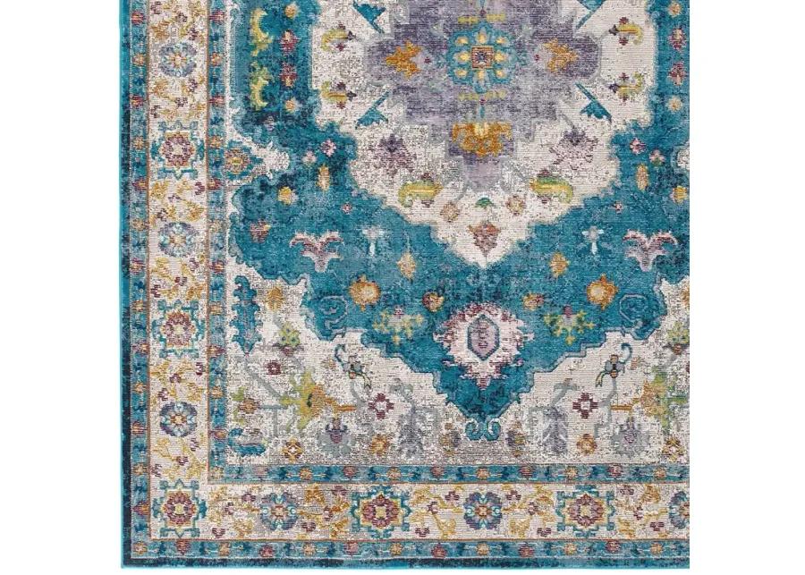 Success Anisah Distressed Floral Persian Medallion 8x10 Area Rug