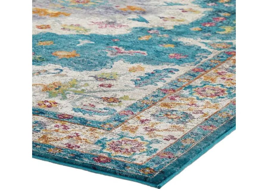 Success Anisah Distressed Floral Persian Medallion 8x10 Area Rug