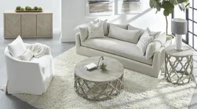 Faye Slipcover Swivel Club Chair