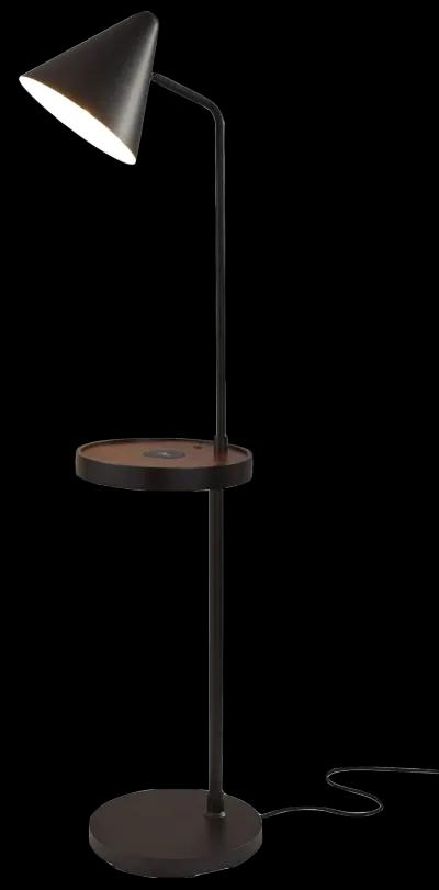 Oliver Wireless Charging Task Shelf Floor Lamp