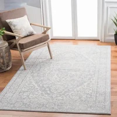 Brentwood 832 Light Grey / Ivory 6'-7" X 6'-7" Square Square Powerloomed Rug