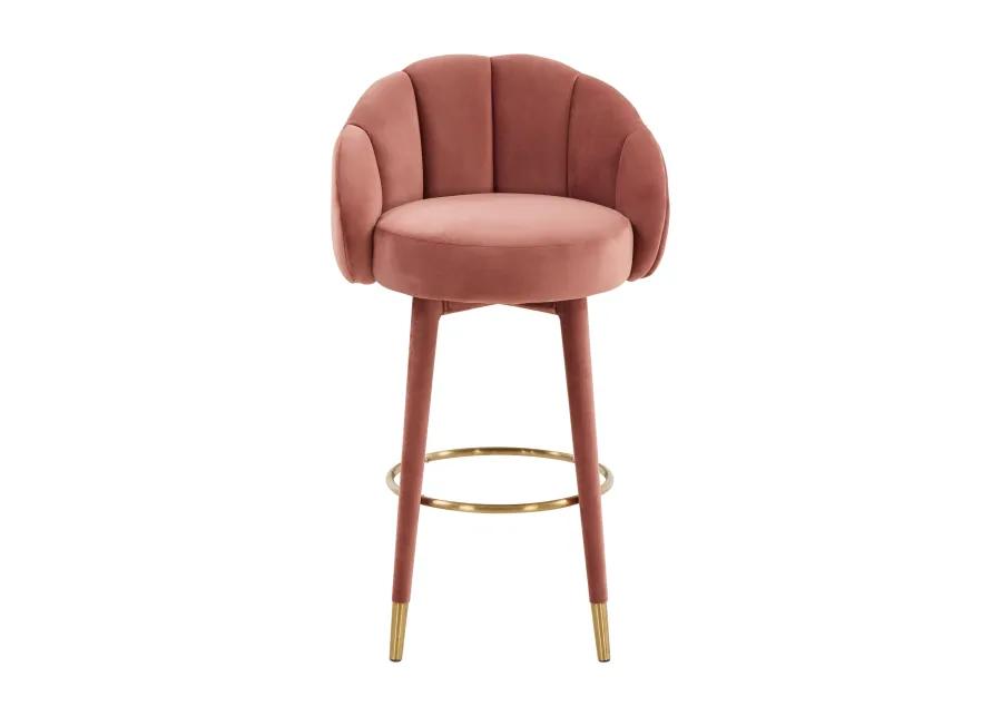 Myla Salmon Swivel Bar Stool