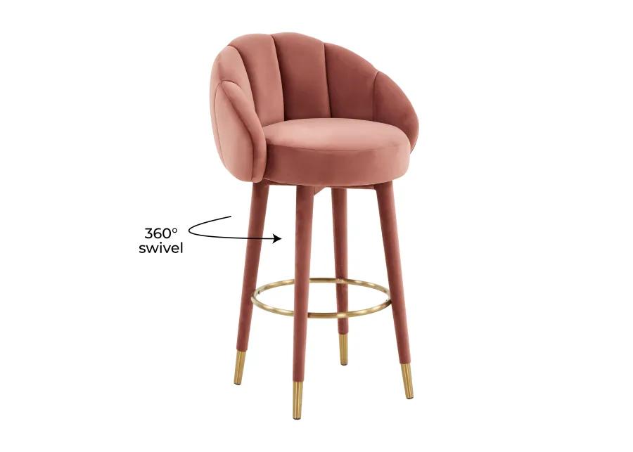 Myla Salmon Swivel Bar Stool