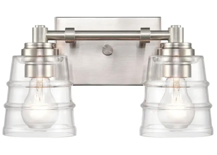 Pulsate 13" Wide 2-Light Vanity Light - Satin Nickel