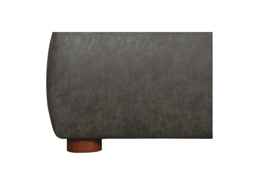 LUZON KING BED SLATE VEGAN LEATHER