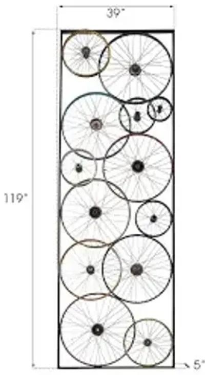 bicycle wheel wall art, assorted