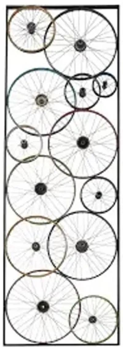 bicycle wheel wall art, assorted