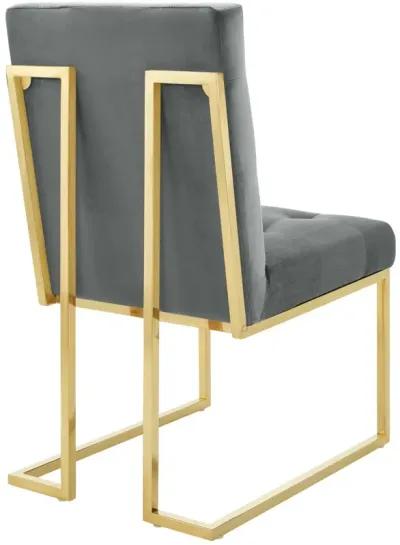 Privy Gold Stainless Steel Performance Velvet Dining Chair