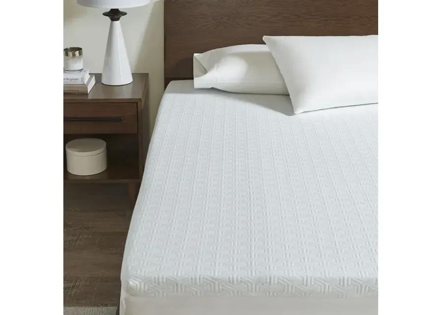 Sleep Philosophy 2" Gel Memory Foam with 3M Cover White Mattress Topper