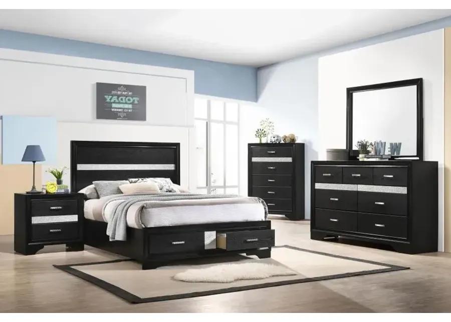 Miranda 5-piece Full Storage Bedroom Set Black