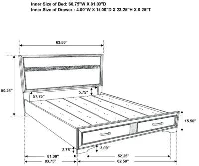 Miranda Platform Storage Bedroom Set