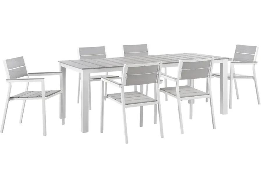 Maine 7 Piece Outdoor Patio Dining Set