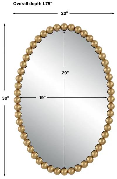 Serna Gold Oval Mirror