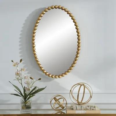 Serna Gold Oval Mirror