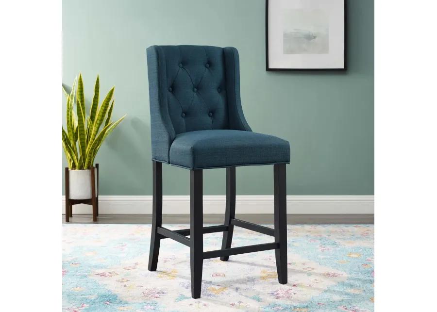 Baronet Tufted Button Upholstered Fabric Counter Stool