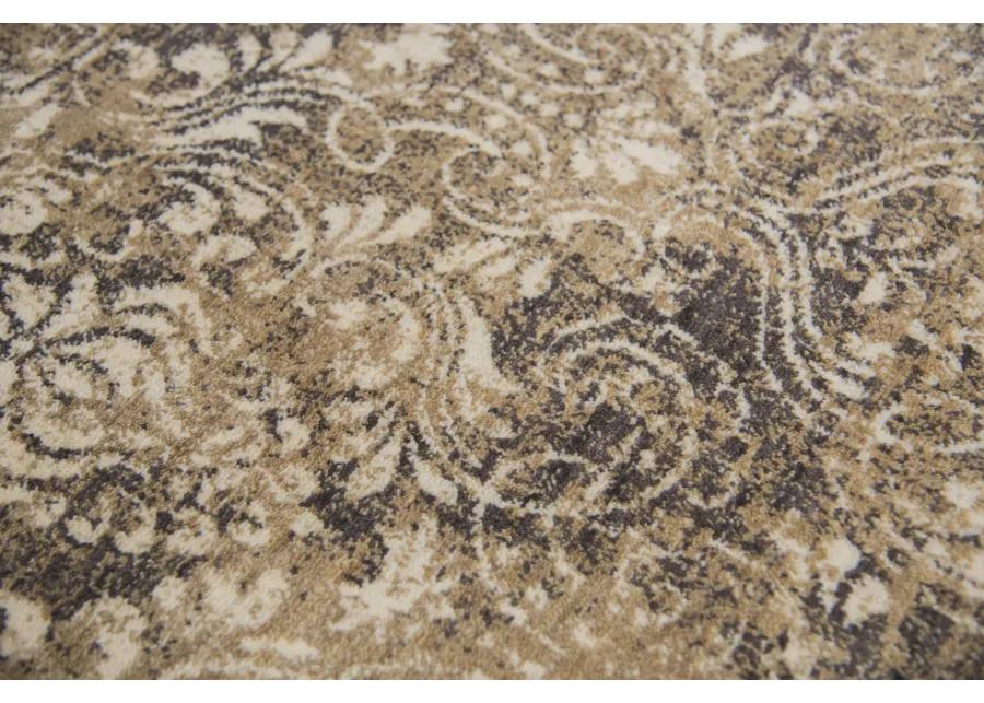 Gossamer Gold Damask 100% New Zealand Wool 2'6" x 8' Runner Rug