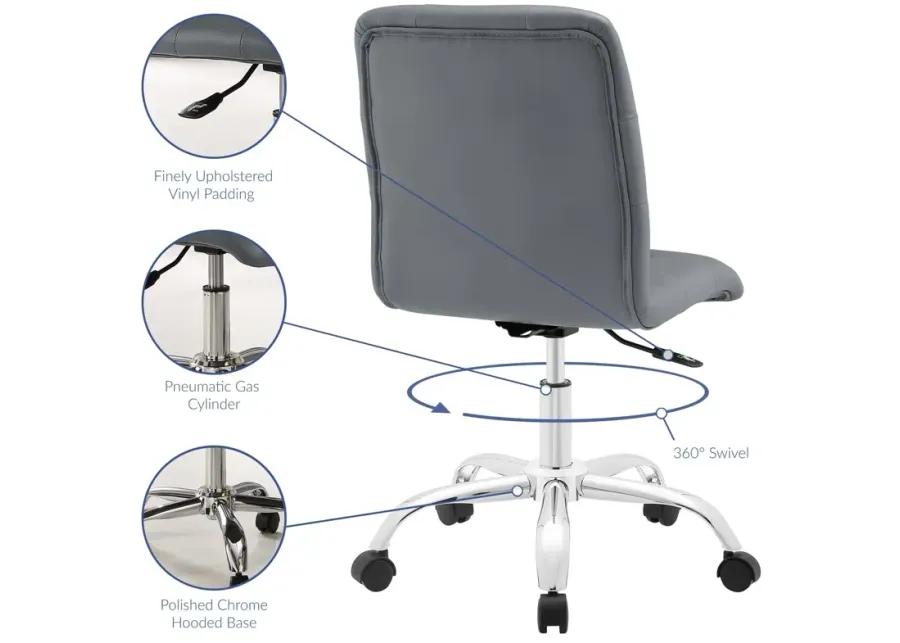 Prim Armless Mid Back Office Chair