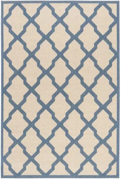 LINDEN 122 Collection LND122N-4 Cream / Blue 4' X 6'