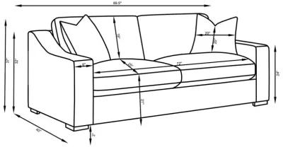 Abbigail Upholstered Sloped Arms Sofa