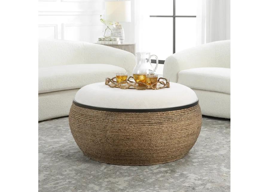 Island Straw Storage Coffee Table