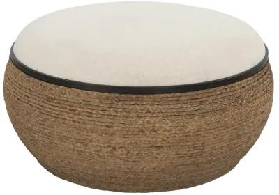 Island Straw Storage Coffee Table