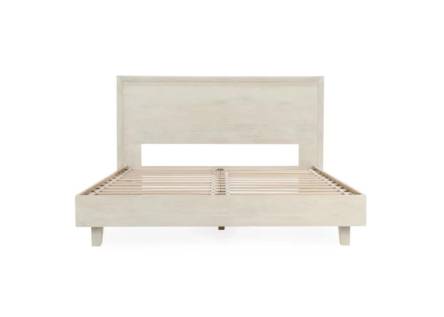 Reece Mango Wood Queen Bed in White